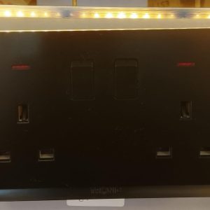 Tronic Black Edition Double 13A Switched Socket Outlet.